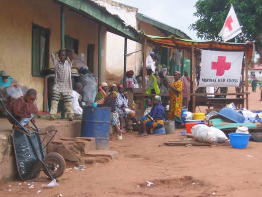 Self formed camp of some displaced people in Nasarawa State