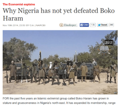 'The Economist' Explanation About Boko Haram Was Wrong