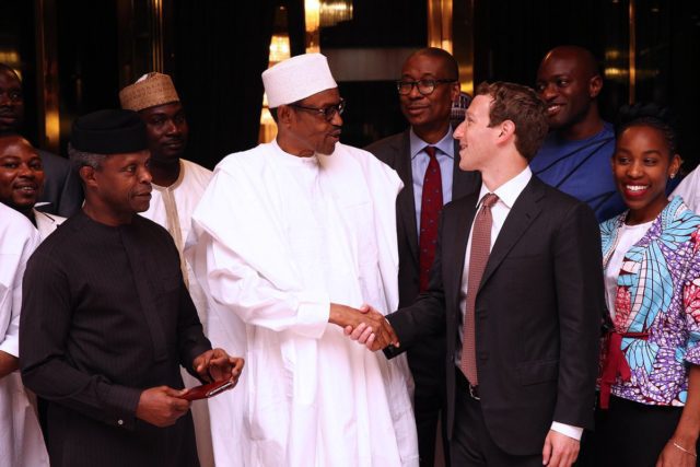 Mark Zuckerberg and Muhammadu Buhari 
