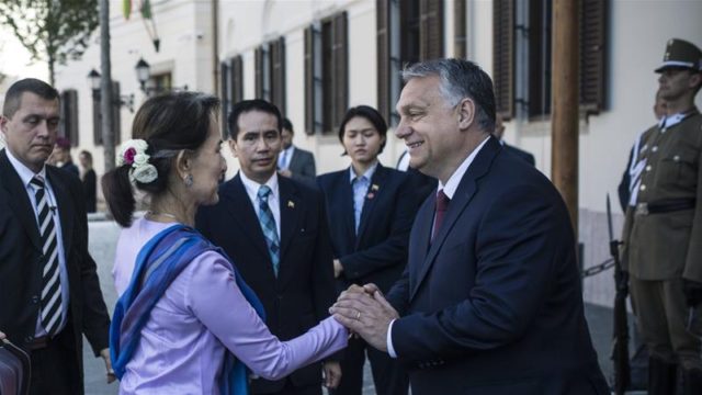 Myanmar leader Aung San Suu Kyi visited Hungary on June 5 [Hungarian prime minister's office/Miniszterelnoki Sajtoiroda]
