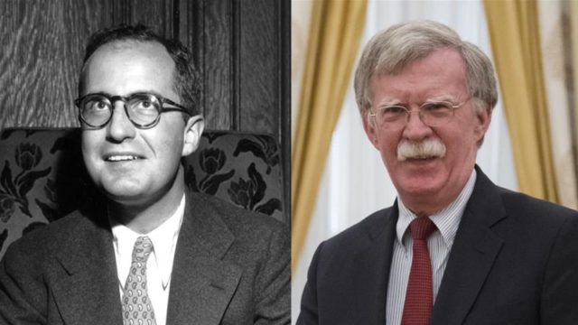 Former CIA operative Kermit Roosevelt and current National Security Adviser John Bolton [Collage: AP] 