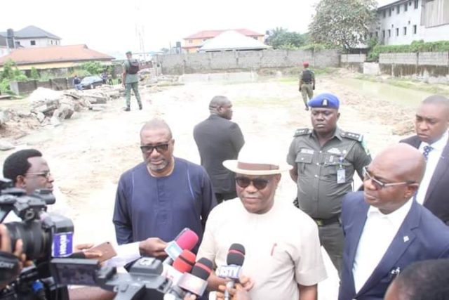 Governor Wike giving a press briefing as a proof that he did not demolish any Mosque as widely speculated