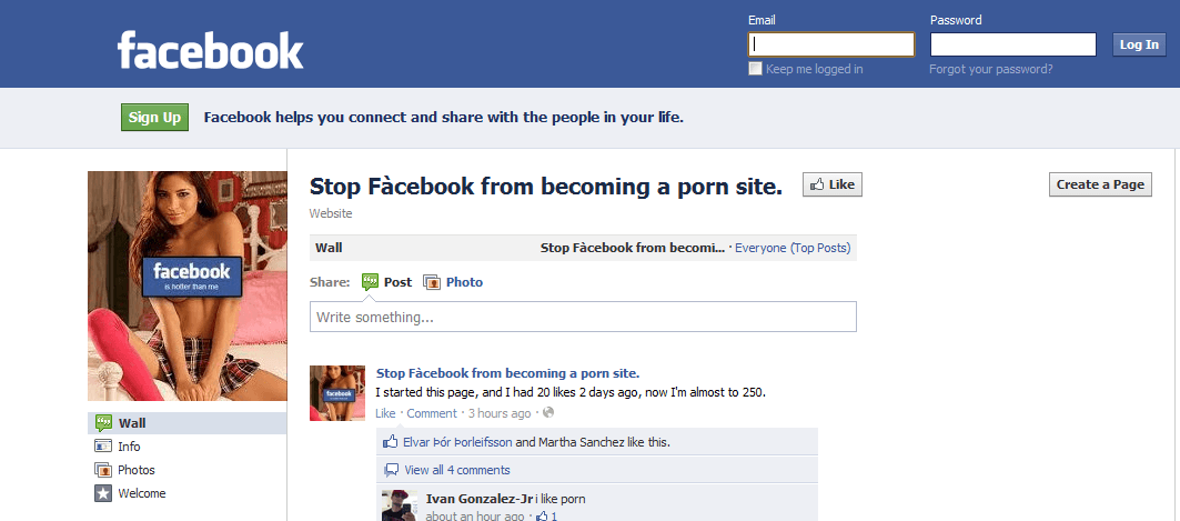 Facebook Stop Porn