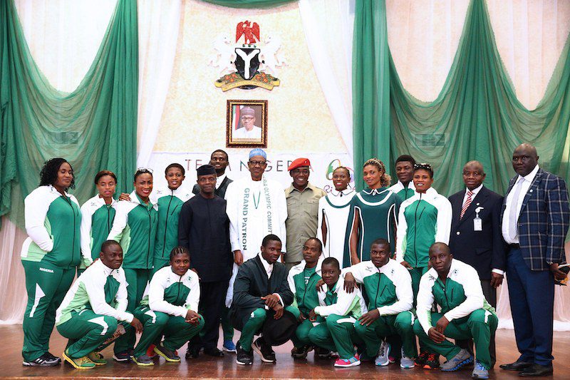President Buhari and Team Nigeria athletes