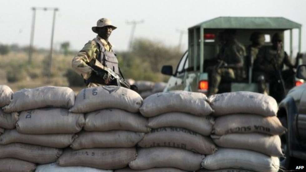 A soldier at a Nigerian Military checkpoint south east