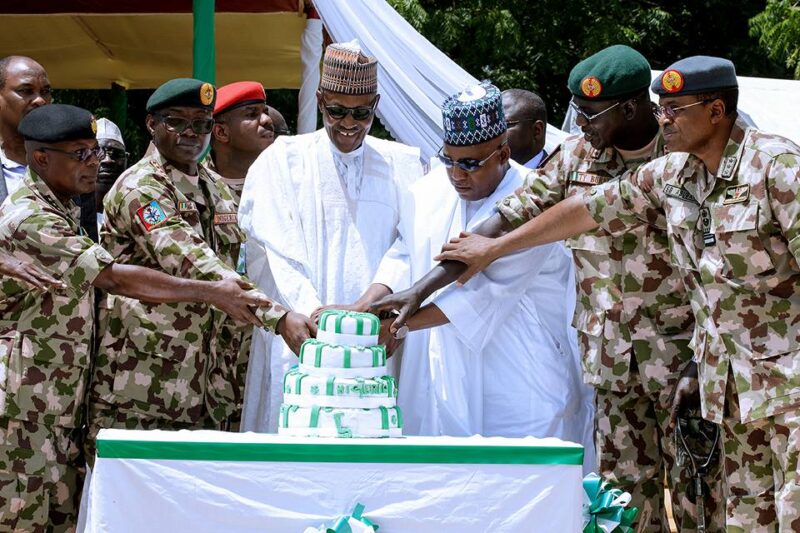 Buhari army independence cake