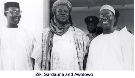 Nigeria founding fathers Awo Bello Zik21