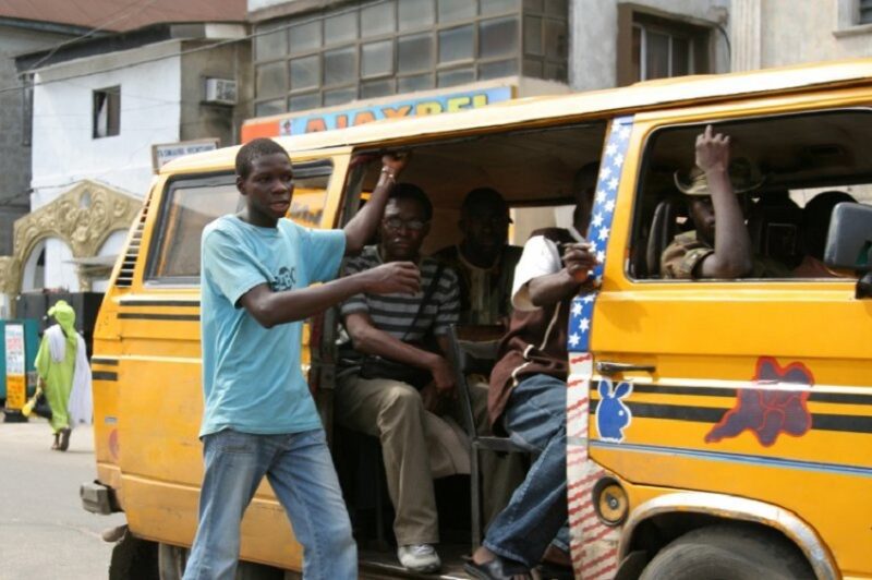 Nigerians arguing in commercial bus