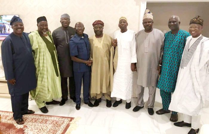 Omisore with Oshiomhole and other APC members
