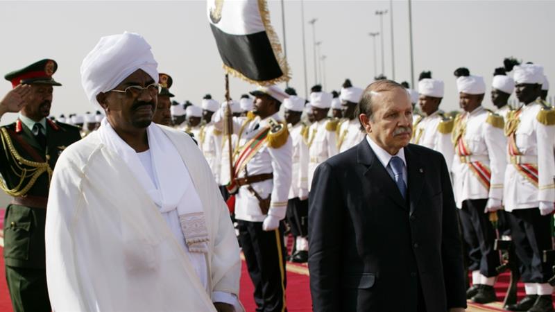 Omar El Bashir and Algerian President Abdelaziz Bouteflika