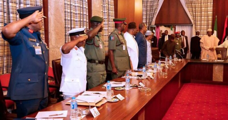 Buhari security chiefs meet in Aso Rock