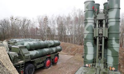 A new S 400 Triumph surface to air missile system seen near Kaliningrad Russia