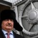 Khalifa Haftar commander of the Libyan National Army LNA militia leaves after a meeting with Russian Foreign Minister Sergey Lavrov in Moscow