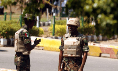 Nigerian army on highway patrol