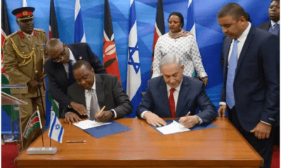 President Uhuru Kenyatta during bilateral talks with the Prime Minister of Israel Benjamin Netanyahu. Photo by PSCU