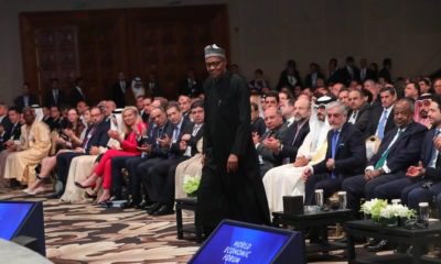 cropped PRESIDENT BUHARI SPEAKING AT THE MENA19 JORDAN 3. President Buhari addressing the World leaders at the opening of the World Economic Forum on the Middle