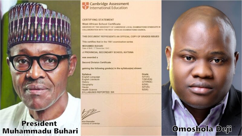 Buhari cert. education essen. By O.Deji