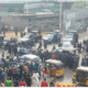 Rowdy scene around the National Stadium Surulere Lagos where activists held the RevolutionNow protest on Monday