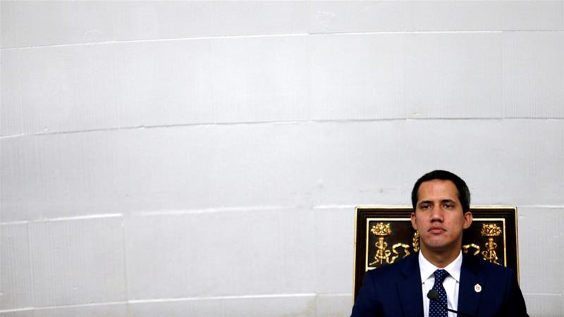 Venezuelan opposition leader Juan Guaido who many nations have recognised as acting president attends a session of the national assembly in Caracas Venezuela