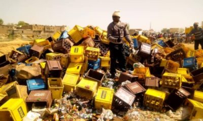 Hisbah board and the destroyed beer