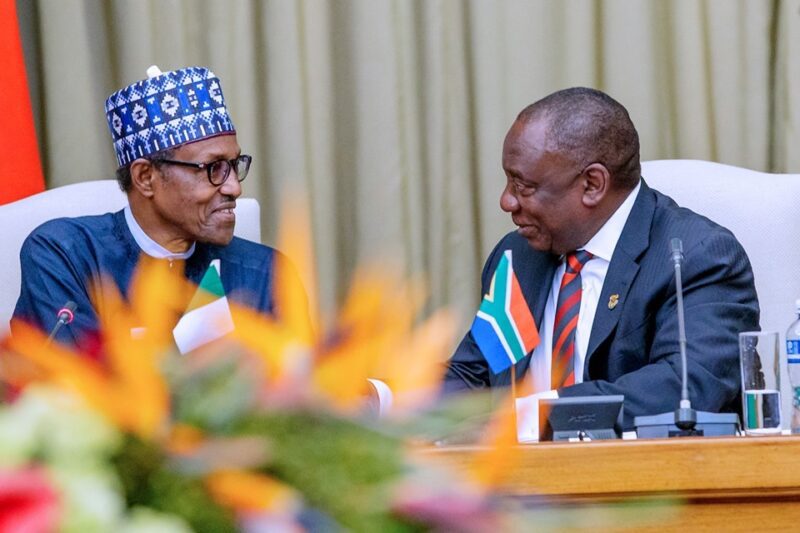 President Buhari and Cyril Ramaphosa