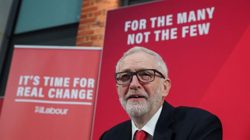 Britains opposition Labour Party leader Jeremy Corbyn speaks during a news conference in London on December 6