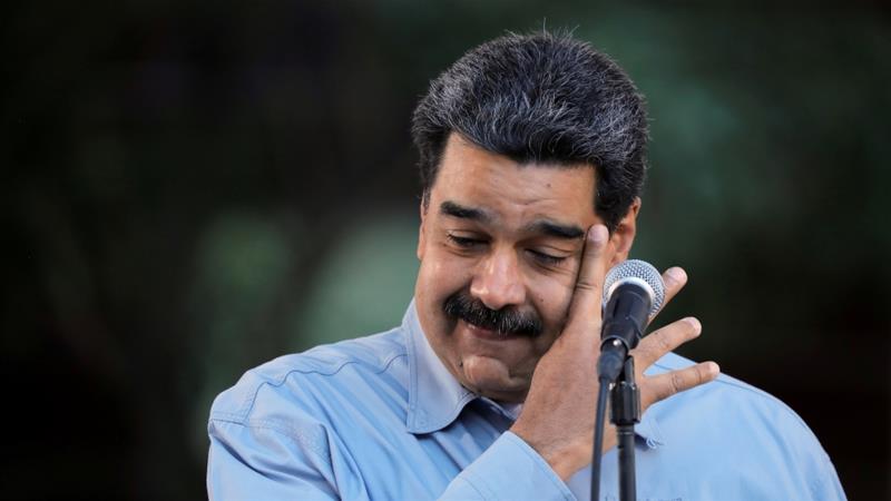 Venezuelas President Nicolas Maduro attends a gathering in support of his government in Caracas Venezuela