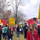Anti war protesters gather near the White House to condemn the US air strike that killed Iranian military commander Qassem Soleimani in Washington on January 4 2020