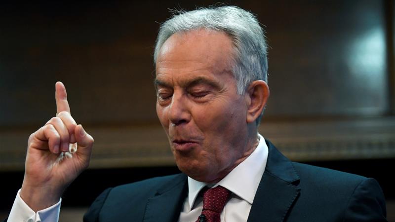 Former British Prime Minister Tony Blair speaks at the Hallam Conference Centre in London Britain December 18 2019