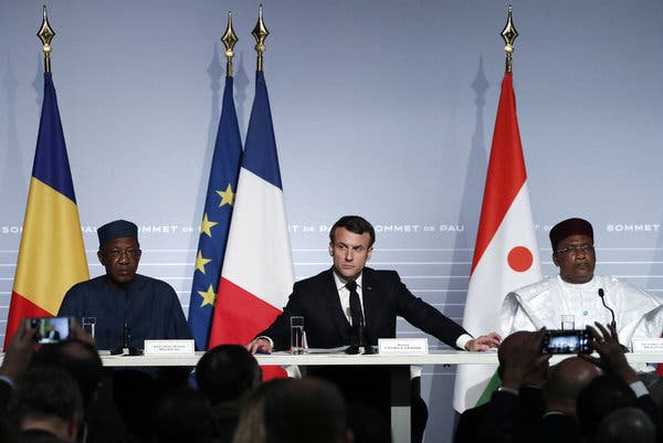 Emmanual Macron and some west african leaders