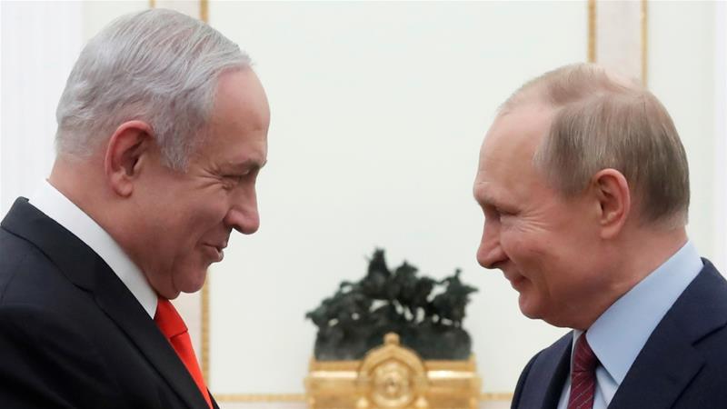 Russian President Vladimir Putin met with Israeli Prime Minister Benjamin Netanyahu in Moscow Russia on January 30 2020