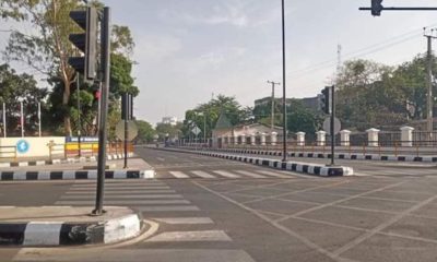 Coronavirus lockdown and empty street in abuja