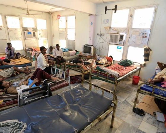 People with kidney failure at a hospital in the Red Sea port city of Hodeidah Yemen