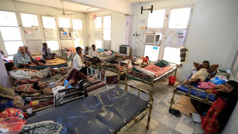 People with kidney failure at a hospital in the Red Sea port city of Hodeidah Yemen