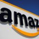 The logo of Amazon is seen at the company logistics center in Lauwin Planque northern France April 22 2020