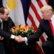 US President Donald Trump shakes hands with Egypts President Abdel Fattah el Sisi as they hold a bilateral meeting in New York US September 24 2018