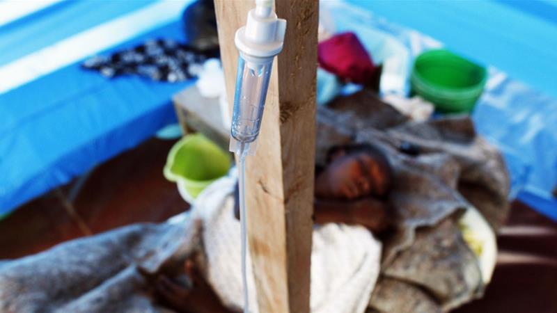 A patient being treated for cholera is seen at the Samaritans Purse International Relief Medical Center in Port au Prince Haiti on March 16 2011