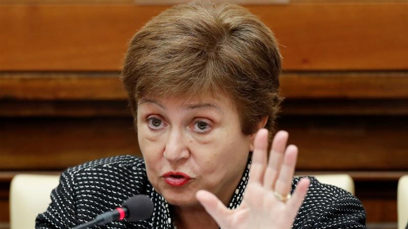 IMF Managing Director Kristalina Georgieva speaks during a conference hosted by the Vatican on economic solidarity on February 5 2020