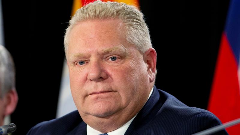 Ontario Premier Doug Ford is seen after a meeting with Canadas provincial premiers in Toronto on December 2 2019