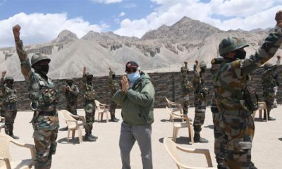 Indias Prime Minister Narendra Modi visited the Himalayan region of Ladakh on July 3 2020