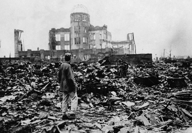 devastation of Hiroshima or Nagasaki