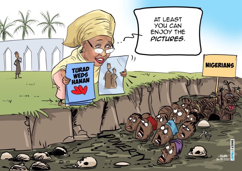 Bulama cartoon of aisha buhari