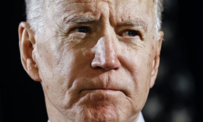 Democratic presidential candidate former Vice President Joe Biden is seen during a speech March 12 2020 in Wilmington US