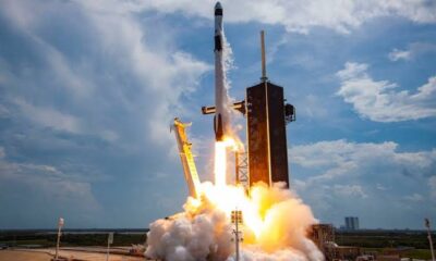 Picture of a rocket going to space, or of some satellite in space