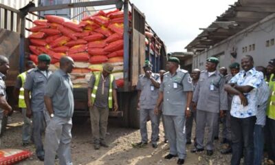 Nigeria customs raid shops at night