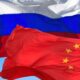 Russia and China flags