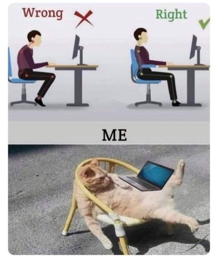 Proper sitting position