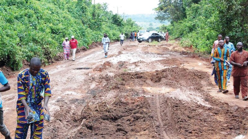 Bad road in Osun state