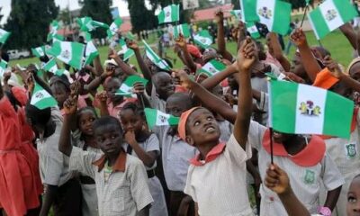 Nigeria flags on Independence