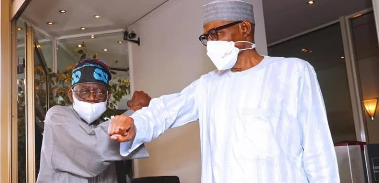 Buhari and Tinubu in Aso Rock